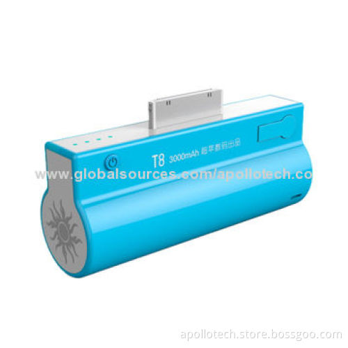 Portable Power Stations for iPhone 4/4S w/Standing Function, 2,000mAh Real Capacity, 5V/1A Output